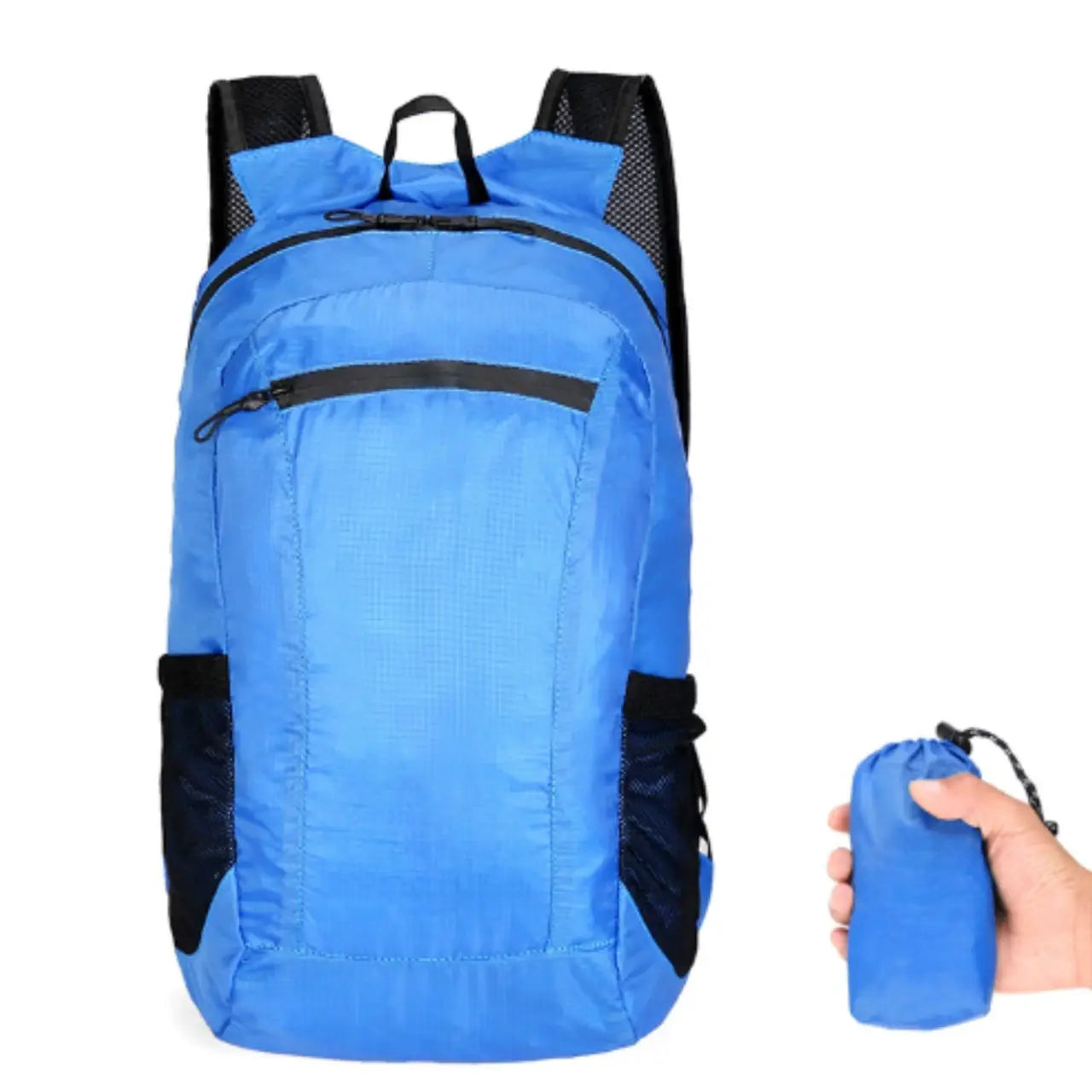 MunaWear - Backpacks - Jourelle Ultralight Waterproof Travel Backpack – 18L Capacity – Lightweight & Foldable – Ideal for Hiking & Camping - Blue