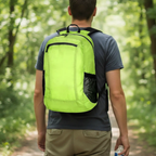 MunaWear - Backpacks - Jourelle Ultralight Waterproof Travel Backpack – 18L Capacity – Lightweight & Foldable – Ideal for Hiking & Camping - Neon Green