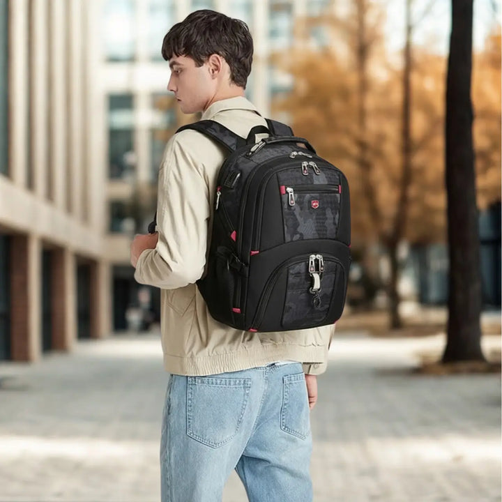 MunaWear - Backpacks - Looply - Waterproof Laptop Backpack with USB Charging Port & Multifunctional Design - 