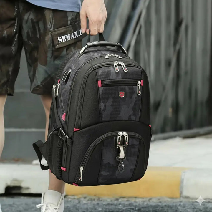 MunaWear - Backpacks - Looply - Waterproof Laptop Backpack with USB Charging Port & Multifunctional Design - 