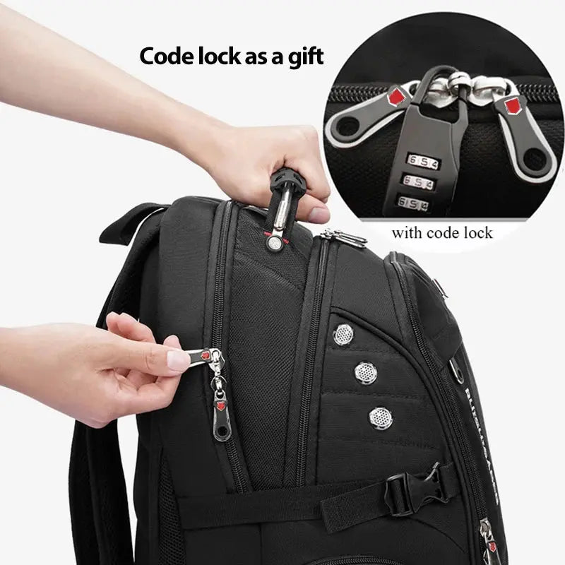 Lucas – Waterproof 17-Inch Laptop Backpack with USB Charging Port for Travel & School 3