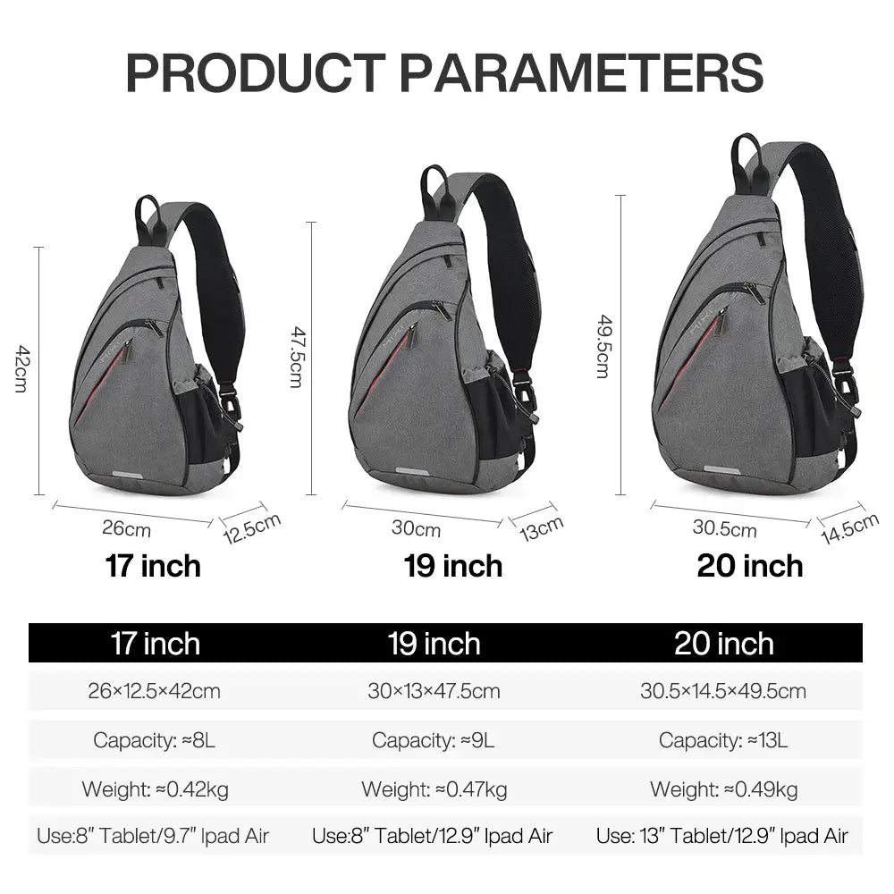 Max - Versatile One Shoulder Sling Backpack with USB Port for Travel & Sports 6