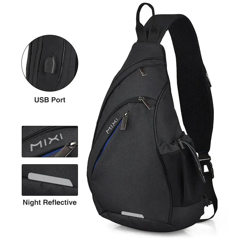 Max - Versatile One Shoulder Sling Backpack with USB Port for Travel & Sports 8