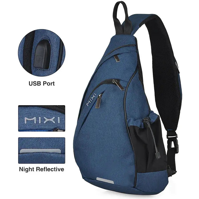 Max - Versatile One Shoulder Sling Backpack with USB Port for Travel & Sports 7