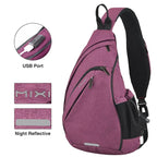 Max - Versatile One Shoulder Sling Backpack with USB Port for Travel & Sports 9