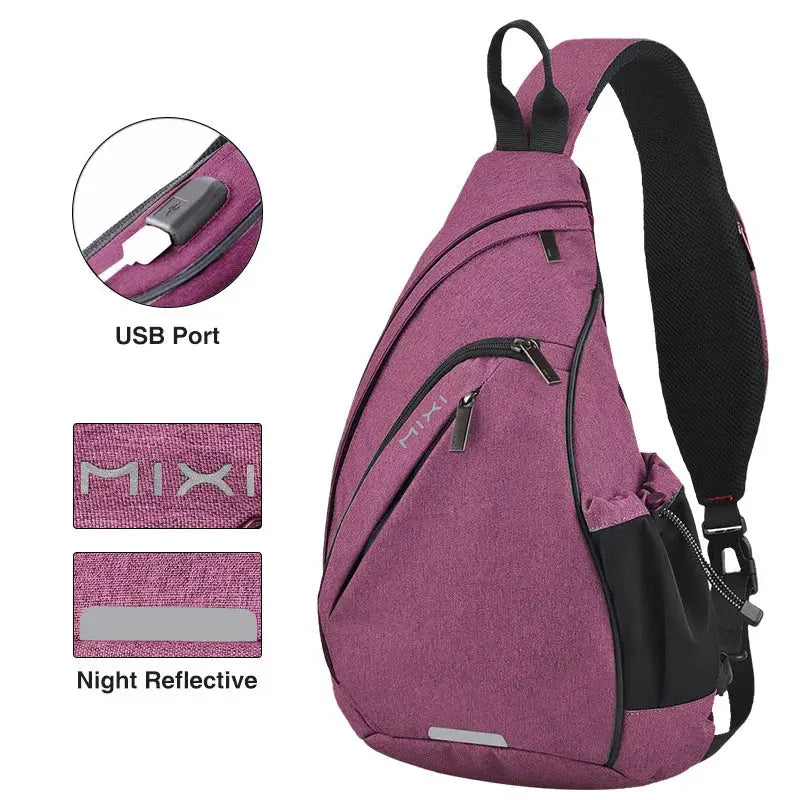 Max - Versatile One Shoulder Sling Backpack with USB Port for Travel & Sports 9