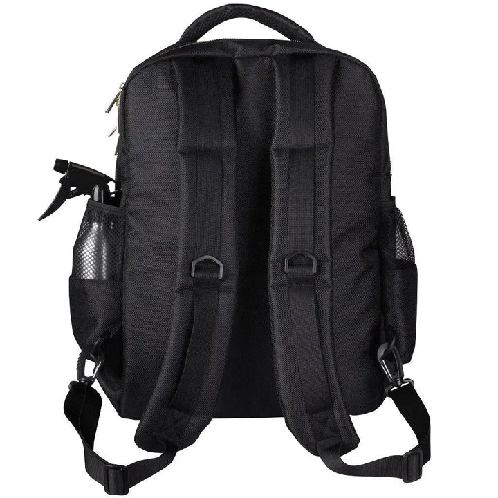 Mia Barber Supplies Backpack – Large Capacity – Waterproof Canvas – Black – Organized Tool Storage for Hairstyling 6