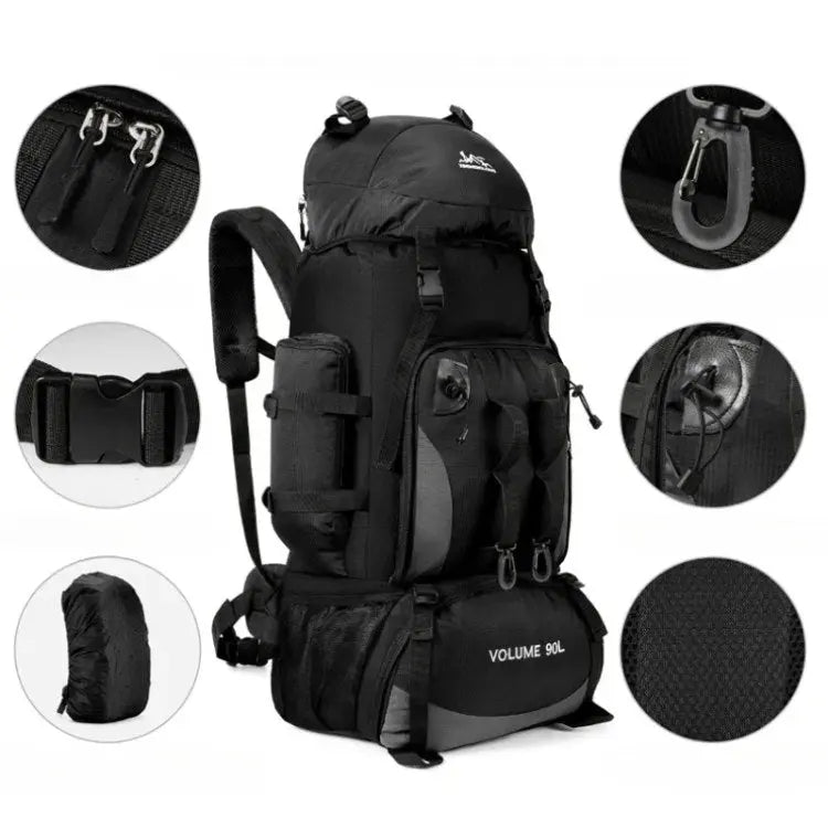 Mia – Ultra-Light Waterproof 90L Hiking Backpack for Camping and Outdoor Adventures 2