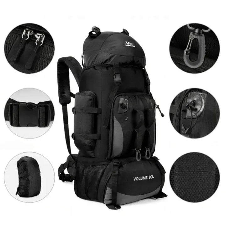 Mia – Ultra-Light Waterproof 90L Hiking Backpack for Camping and Outdoor Adventures 2