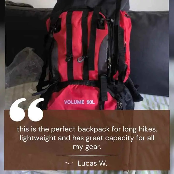 Mia – Ultra-Light Waterproof 90L Hiking Backpack for Camping and Outdoor Adventures 5