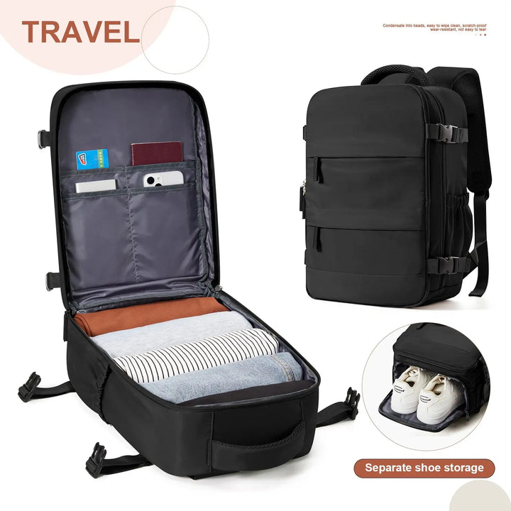 Mia – Versatile 40L Cabin Backpack for Travel & Leisure with Laptop Compartment 0