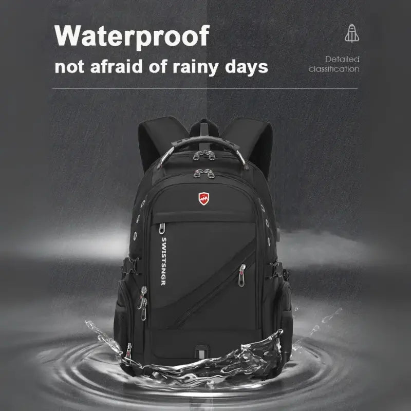 MunaWear - Backpacks - MusePack – Waterproof 17-Inch Laptop Backpack with USB Charging Port for Travel & School - 