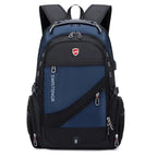 MunaWear - Backpacks - MusePack – Waterproof 17-Inch Laptop Backpack with USB Charging Port for Travel & School - Navy