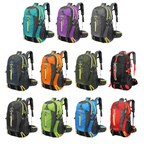 MunaWear - Backpacks - Rezen 40L Water Resistant Travel Backpack – Durable Nylon – Adjustable Straps – Perfect for Hiking & Camping - 