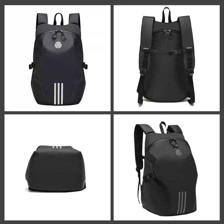 RoamGrid – Large Capacity Waterproof Motorcycle Backpack & Helmet Bag with Reflective Design