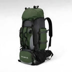 MunaWear - Backpacks - Rocky – Ultra-Light Waterproof 90L Hiking Backpack for Camping and Outdoor Adventures - Army Green