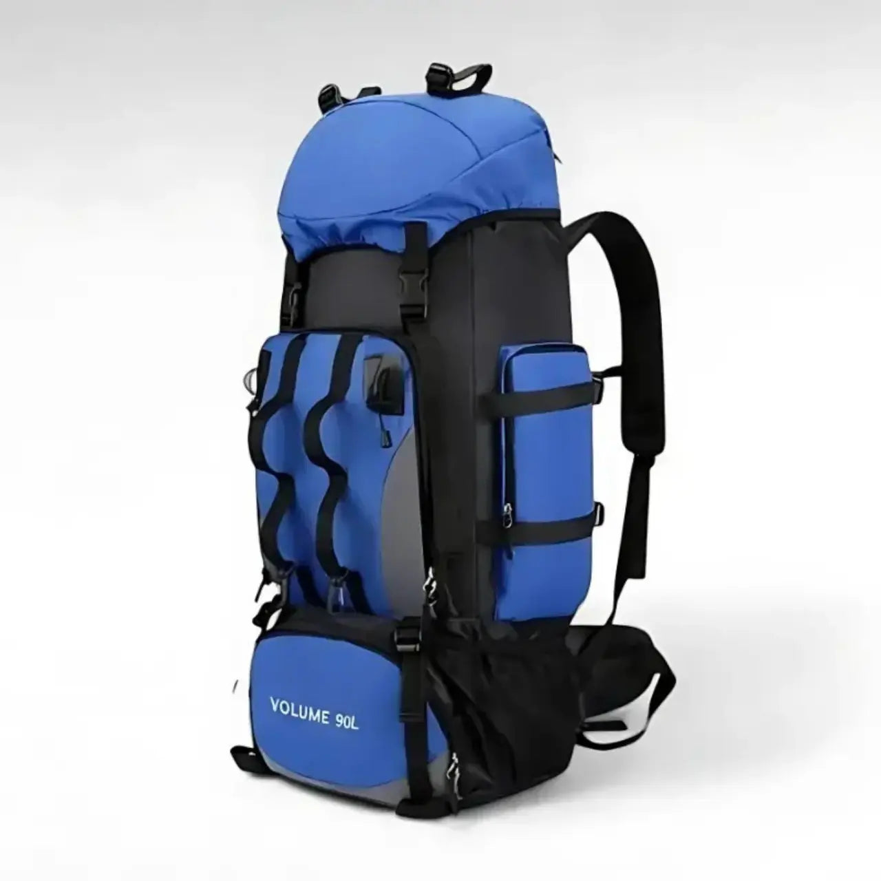 MunaWear - Backpacks - Rocky – Ultra-Light Waterproof 90L Hiking Backpack for Camping and Outdoor Adventures - Blue