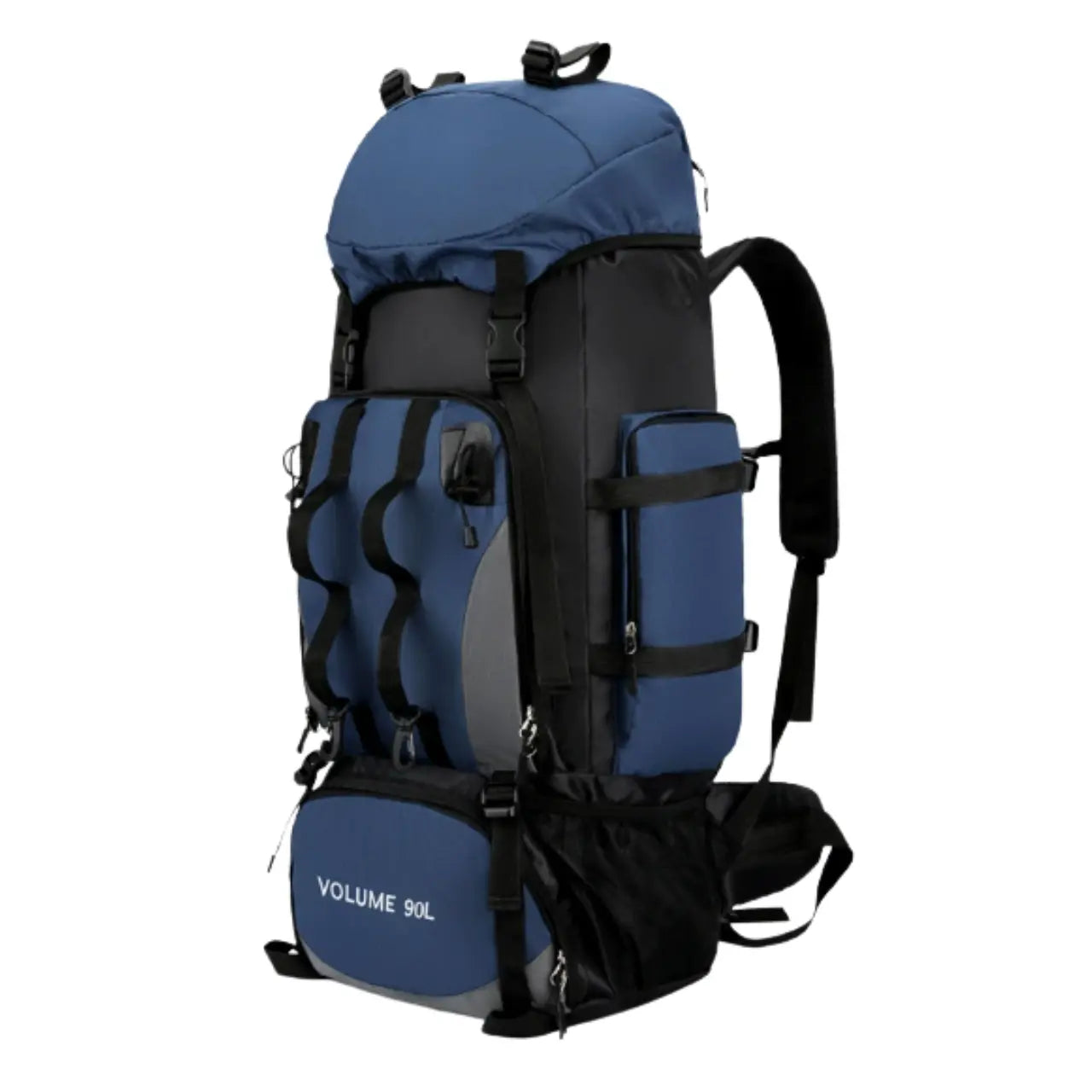 MunaWear - Backpacks - Rocky – Ultra-Light Waterproof 90L Hiking Backpack for Camping and Outdoor Adventures - Dark Blue