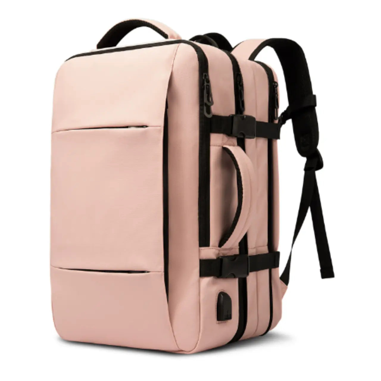 MunaWear - Backpacks - VibePack – Large Capacity Waterproof Travel Backpack for Men with USB Charging and Expandable Design - 