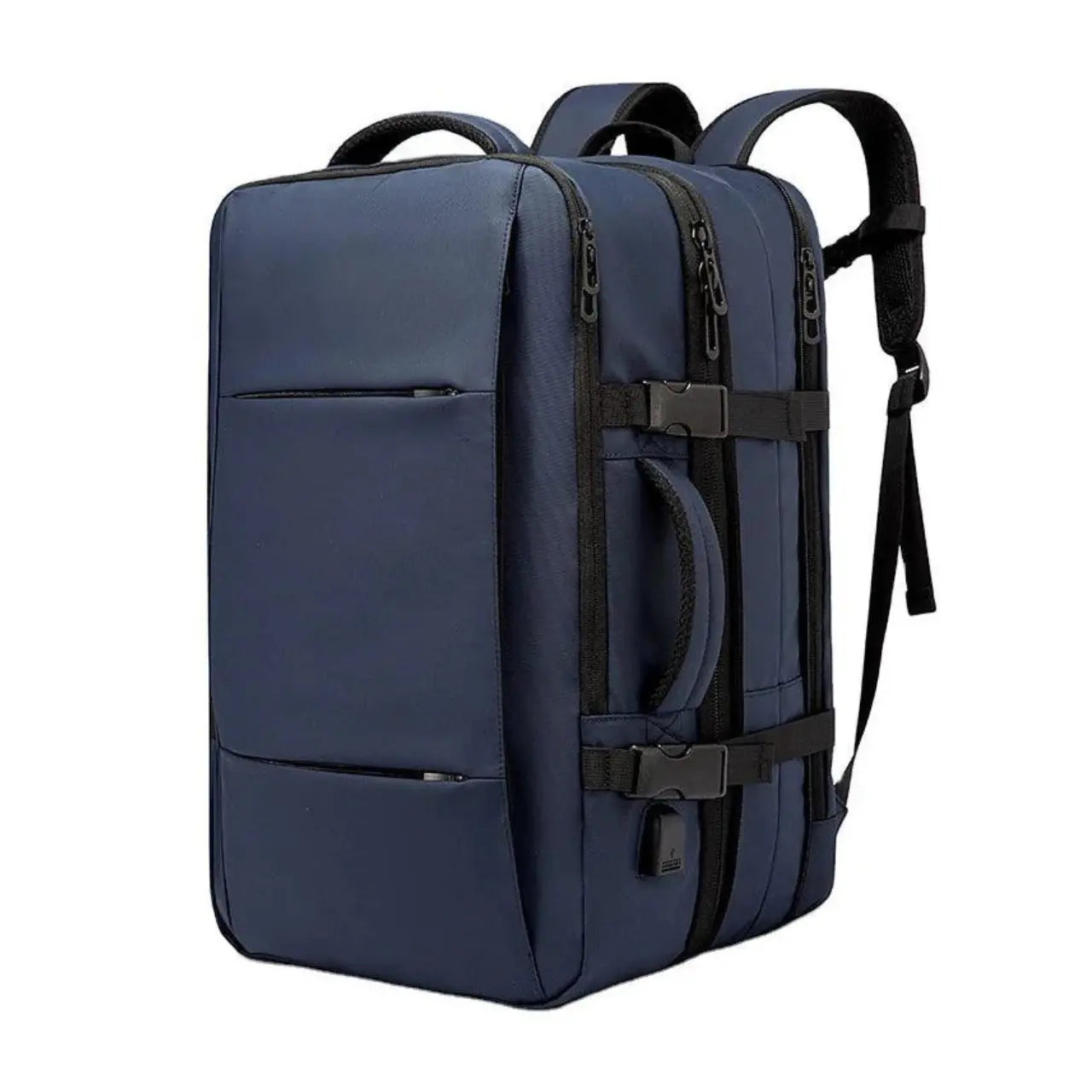 MunaWear - Backpacks - VibePack – Large Capacity Waterproof Travel Backpack for Men with USB Charging and Expandable Design - 