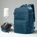 MunaWear - Backpacks - YonderKit – 15.6-Inch Vacuum Compression Backpack for Hiking & Travel with Pump - Blue