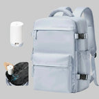 MunaWear - Backpacks - YonderKit – 15.6-Inch Vacuum Compression Backpack for Hiking & Travel with Pump - Light Gray