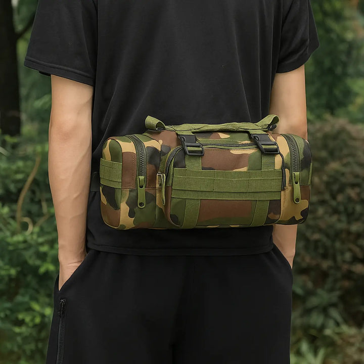 MunaWear - Bags - AdventurePro Waist Bag – Multifunctional Outdoor Bumbag – Water-Resistant – Adjustable Strap - Camo Dark Green