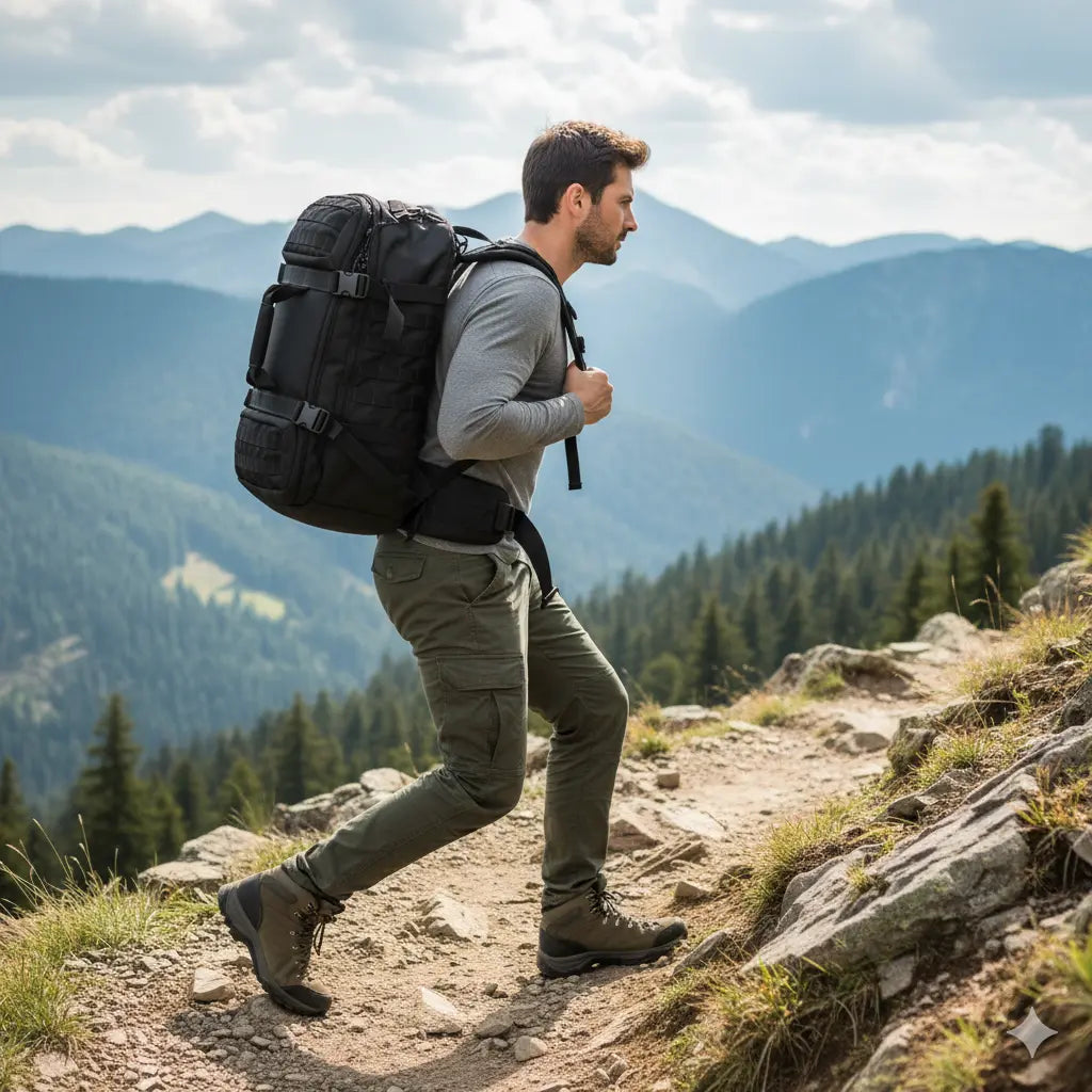 DriftNorth – 45L Tactical Camping Backpack with MOLLE System