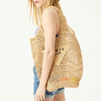 MunaWear - Bags - Liora - Chic Handwoven Beach Bag With Parisian Elegance For Sunny Adventures - 
