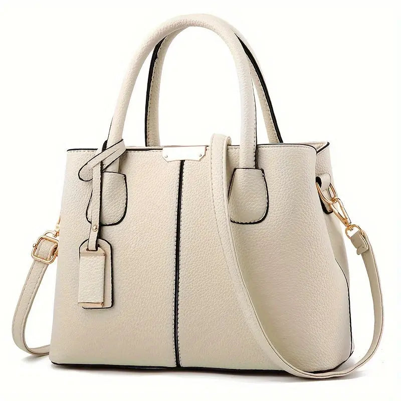 MunaWear - Bags - Liora - Chic PU Handbag With Spacious Design For All Seasons - Beige