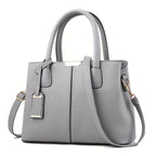 MunaWear - Bags - Liora - Chic PU Handbag With Spacious Design For All Seasons - Gray