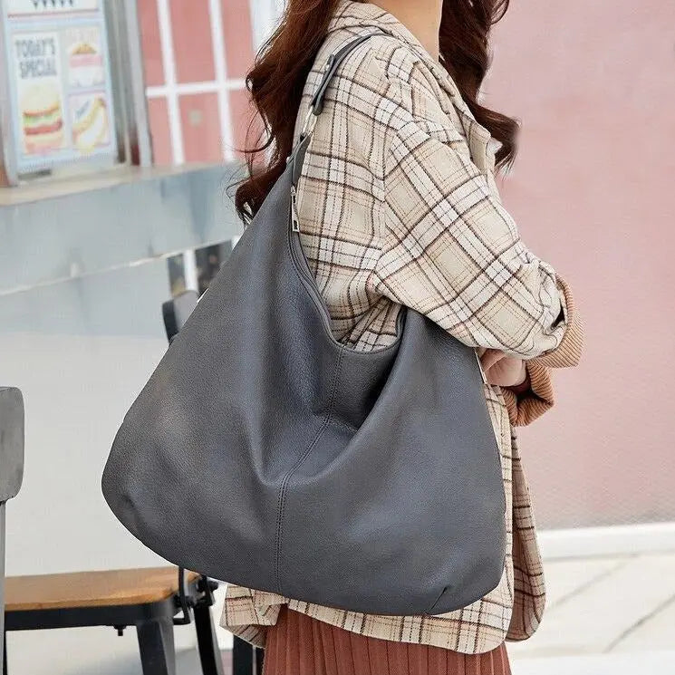 MunaWear - Bags - Liora - Chic Women's Shoulder Bag With Versatile Design For Fall Fashion - Gray