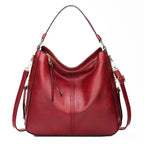 MunaWear - Bags - Liora - Chic Women's Tote Bag With Elegant Design For Autumn Fashion - Red / 34cm-13cm-30cm