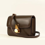 MunaWear - Bags - Liora - Classic Leather Flap Box Shoulder Bag for Timeless Elegance - 