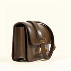 MunaWear - Bags - Liora - Classic Leather Flap Box Shoulder Bag for Timeless Elegance - 