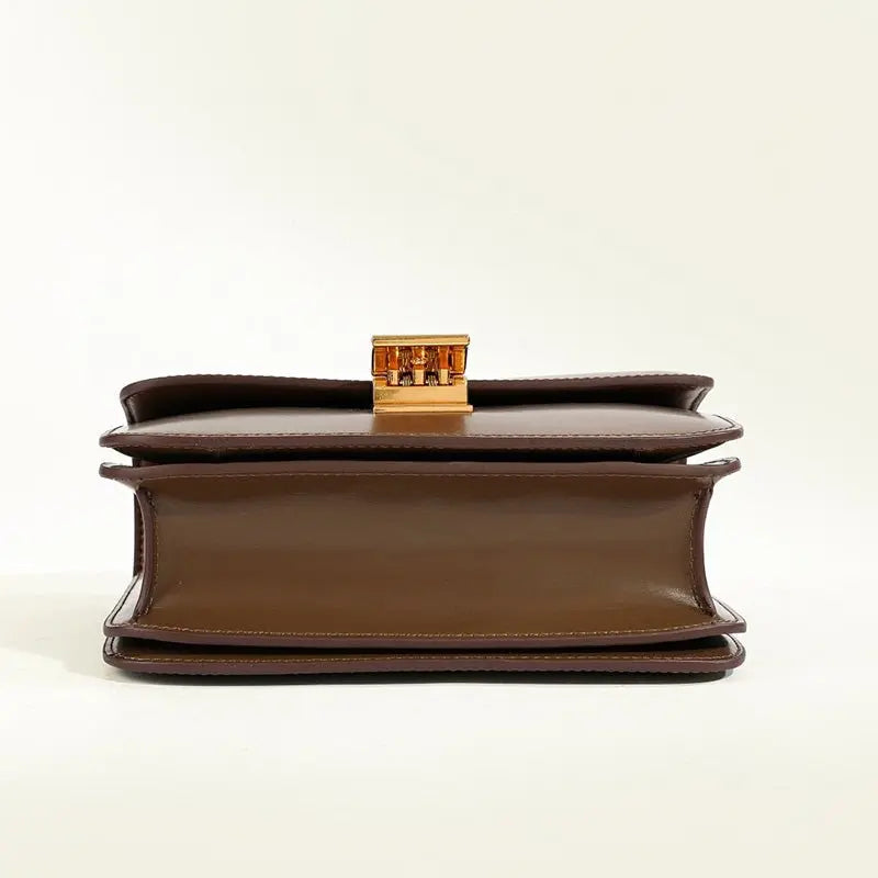 MunaWear - Bags - Liora - Classic Leather Flap Box Shoulder Bag for Timeless Elegance - 
