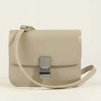 MunaWear - Bags - Liora - Classic Leather Flap Box Shoulder Bag for Timeless Elegance - Beige / 20 X 16 X 8 CM