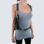 MunaWear - Bags - Liora - Edgy Gothic Belt Bag With Skull Decorations For Festivals And Everyday Wear - 