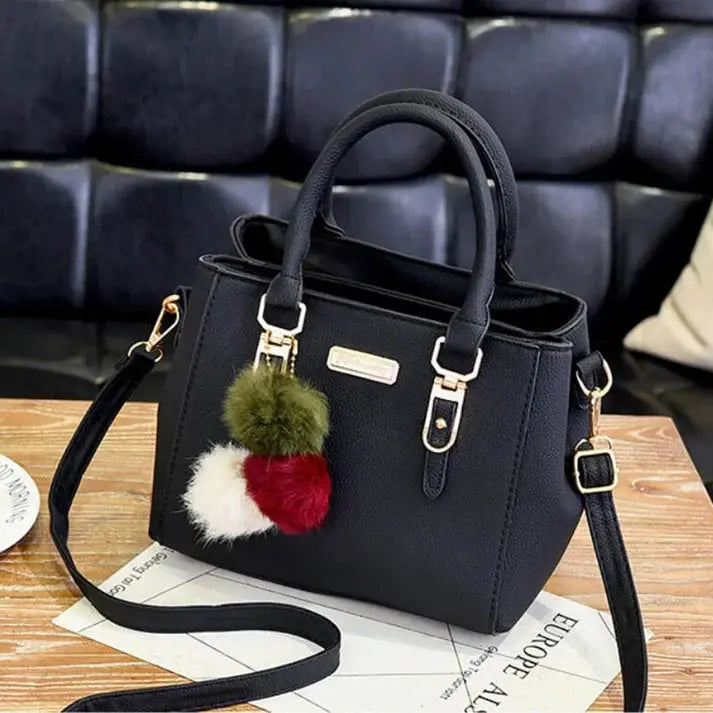 MunaWear - Bags - Liora - Elegant Handbag With Plush Accents For Casual And Formal Occasions - 