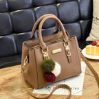 MunaWear - Bags - Liora - Elegant Handbag With Plush Accents For Casual And Formal Occasions - Brown