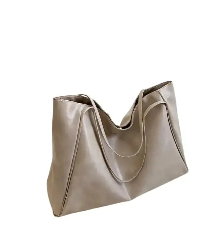 MunaWear - Bags - Liora - Elegant Shoulder Bag With Modern Design For Everyday Style - Beige / 42cm x 10cm x 29cm