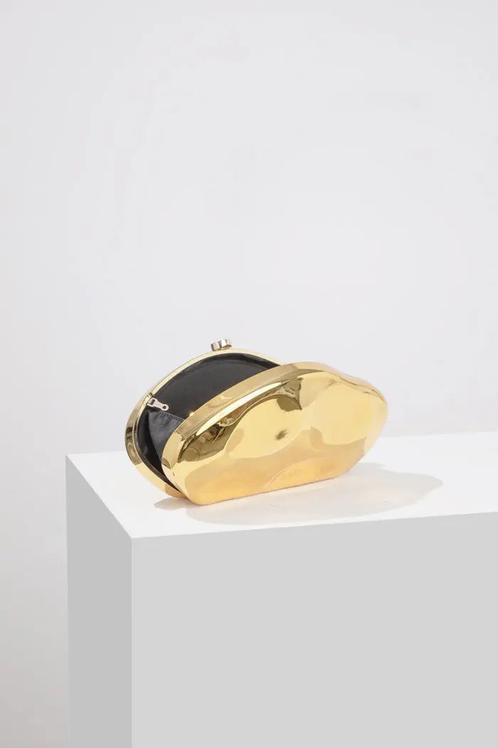 Liora - Elegant Structured Clutch With Gold Finish For Evening Events 3