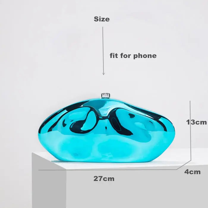 Liora - Elegant Structured Clutch With Gold Finish For Evening Events 7