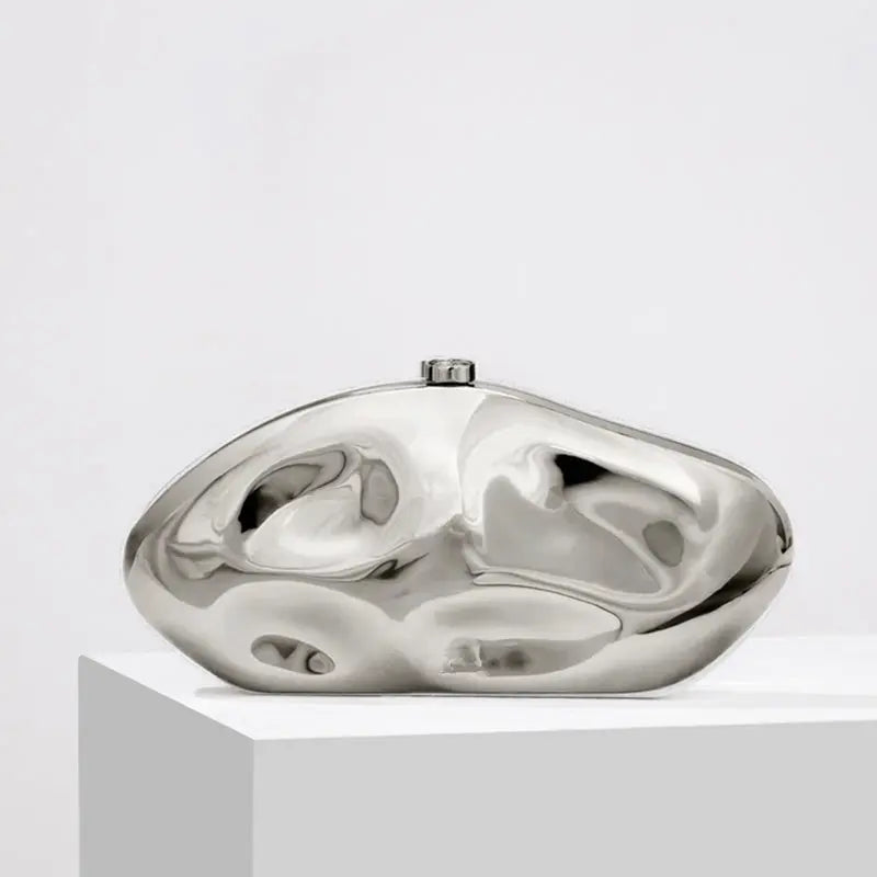 Liora - Elegant Structured Clutch With Gold Finish For Evening Events 4