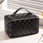 Liora - Elegant Toiletry Bag With Luxurious Check Pattern For Travel And Daily Use 5