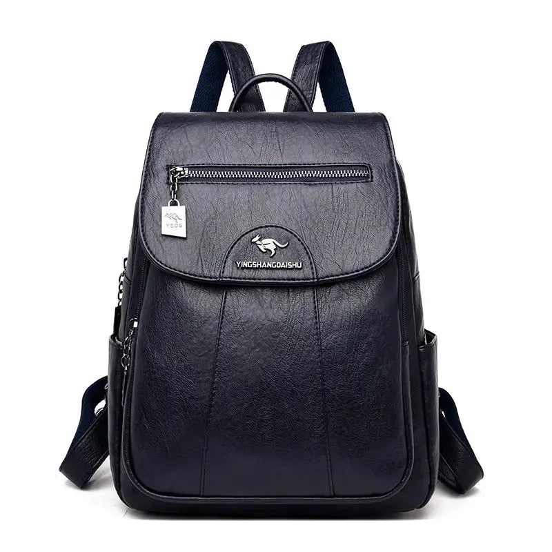 MunaWear - Bags - Liora - Elegant Women's Backpack With Spacious Design For Everyday And Special Occasions - Blue / PU Leather