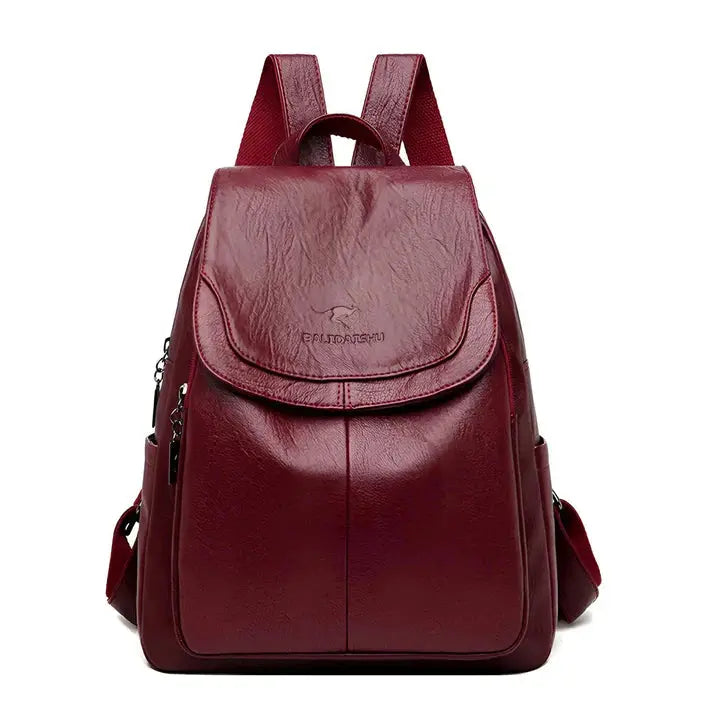 MunaWear - Bags - Liora - Elegant Women's Backpack With Spacious Interior For Work And Events - Bordeaux