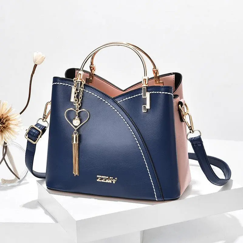 MunaWear - Bags - Liora - Elegant Women's Handbag With Timeless Design For Everyday And Special Occasions - Dark Blue / Pink