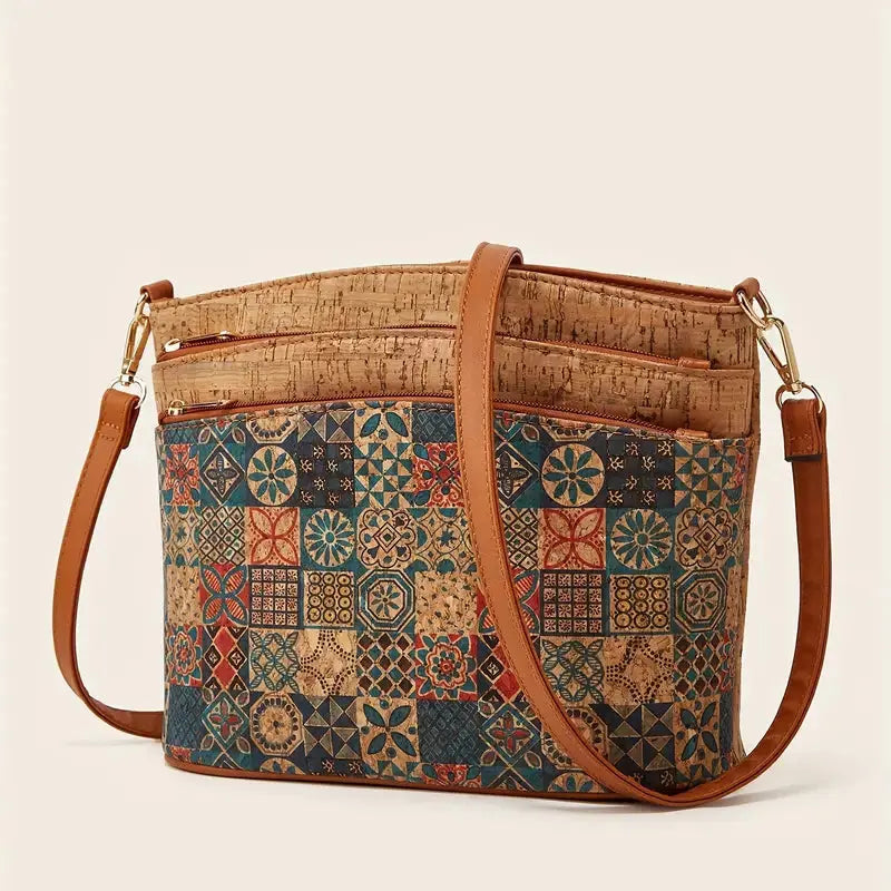 Liora - Ethnic Style Crossbody Bag With Zipper Closure For Everyday Use 3
