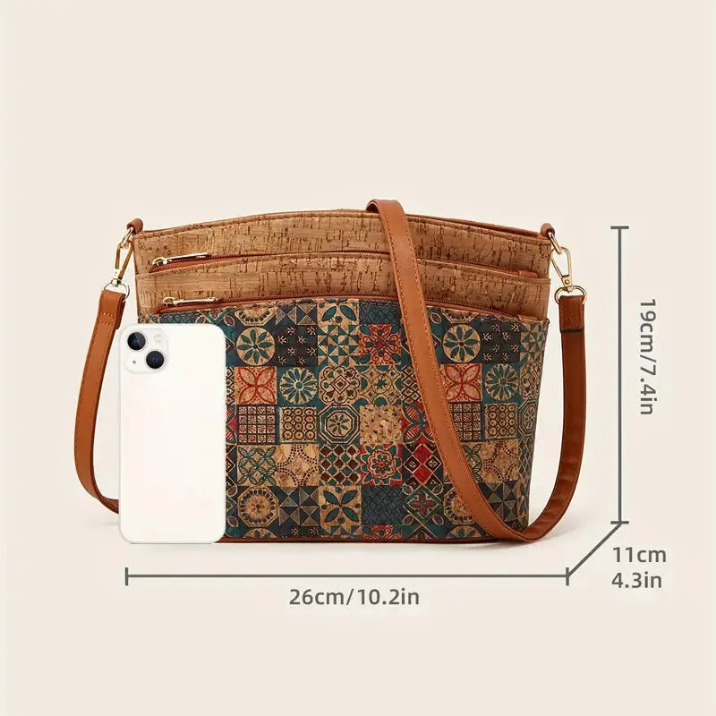 Liora - Ethnic Style Crossbody Bag With Zipper Closure For Everyday Use 4